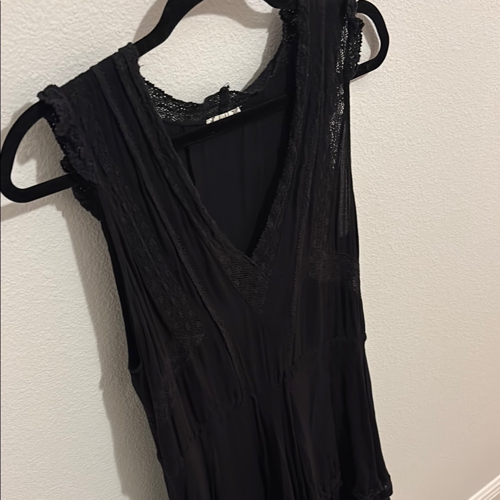 Free people black dress with lace details